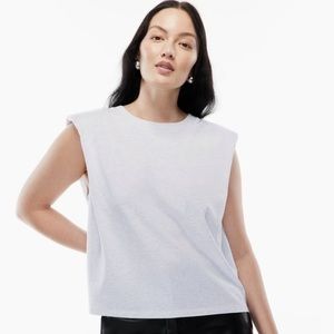Aritzia Babaton Shoulder Pad Tank Grey size Medium